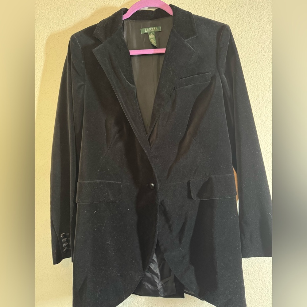 Ralph Lauren Black Velvet Women's Blazer